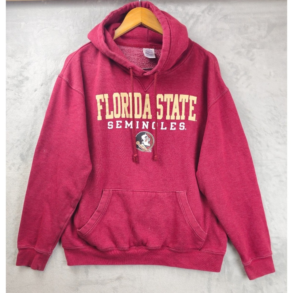 Rivalry Threads Men's Florida State Seminoles Pullover Hoodie Large Maroon Red